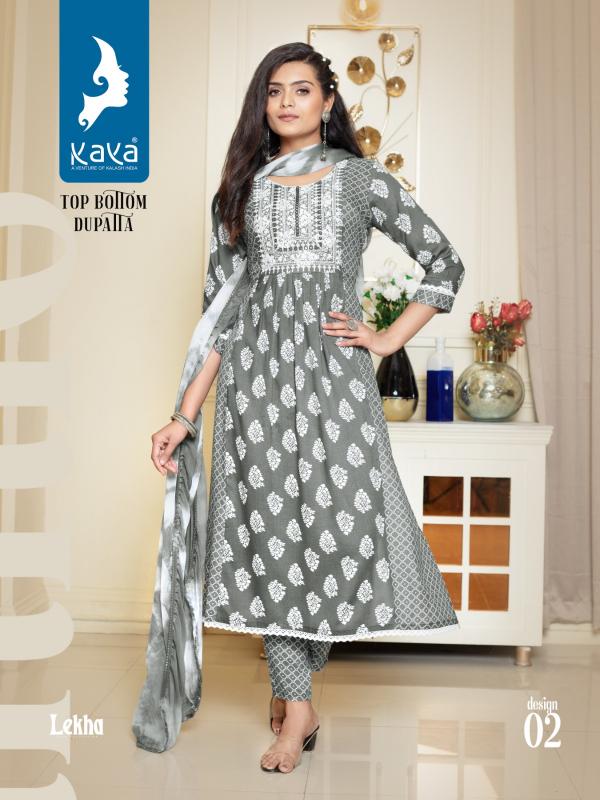 Kaya Lekha Designer Kurti Pant With Dupatta Collection